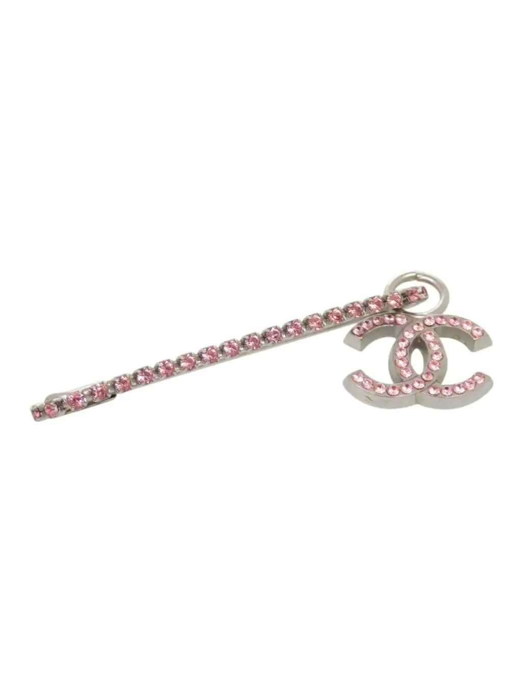 Chanel Cc Logo Brooch Silver-Tone Metal #343238C66B